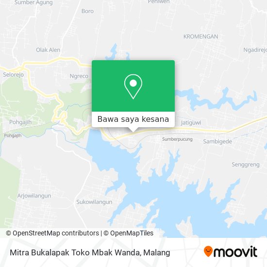 Peta Mitra Bukalapak Toko Mbak Wanda