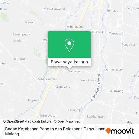 Peta Badan Ketahanan Pangan dan Pelaksana Penyuluhan