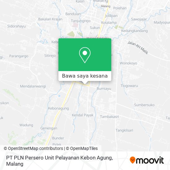 Peta PT PLN Persero Unit Pelayanan Kebon Agung