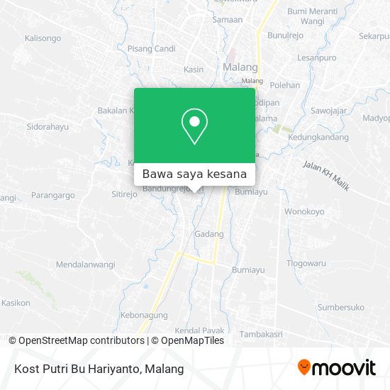 Peta Kost Putri Bu Hariyanto