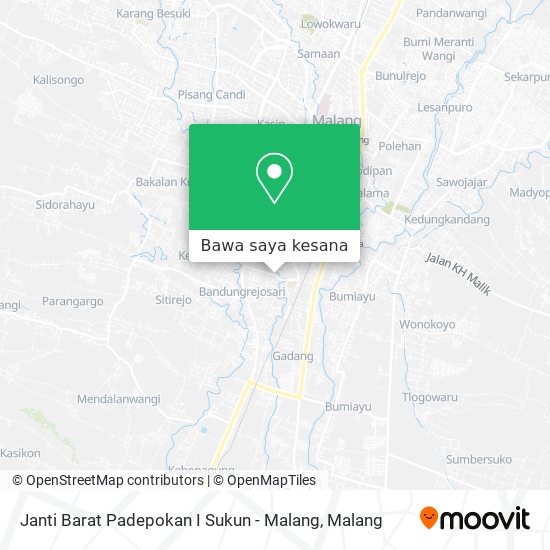 Peta Janti Barat Padepokan I Sukun - Malang