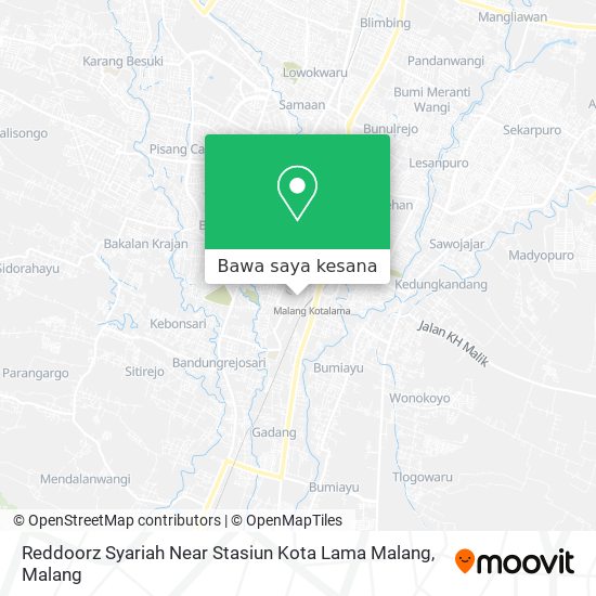 Peta Reddoorz Syariah Near Stasiun Kota Lama Malang