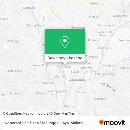 Peta Koperasi Unit Desa Manunggal Jaya