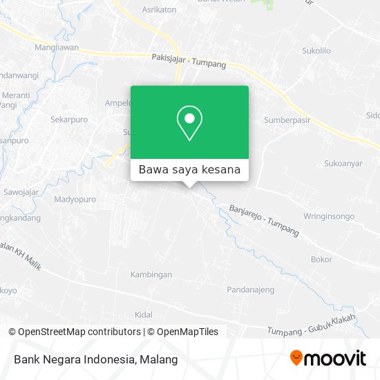 Peta Bank Negara Indonesia