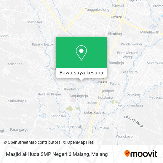 Peta Masjid al-Huda SMP Negeri 6 Malang