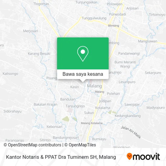 Peta Kantor Notaris & PPAT Dra Tuminem SH