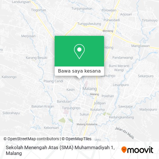 Peta Sekolah Menengah Atas (SMA) Muhammadiyah 1