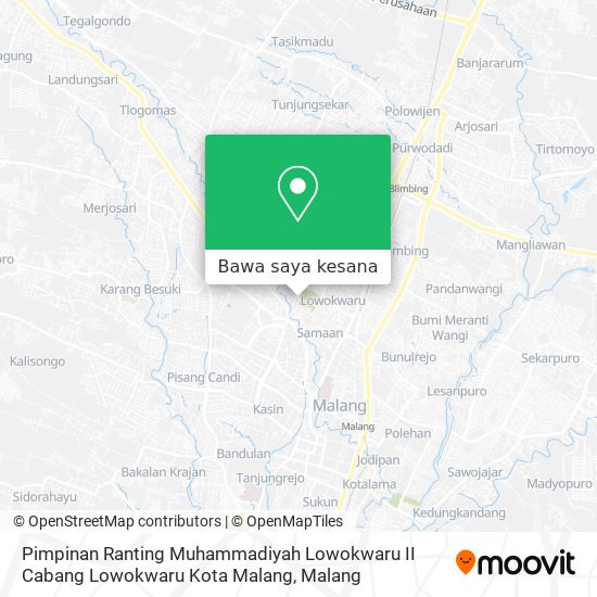 Peta Pimpinan Ranting Muhammadiyah Lowokwaru II Cabang Lowokwaru Kota Malang