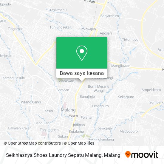 Peta Seikhlasnya Shoes Laundry Sepatu Malang