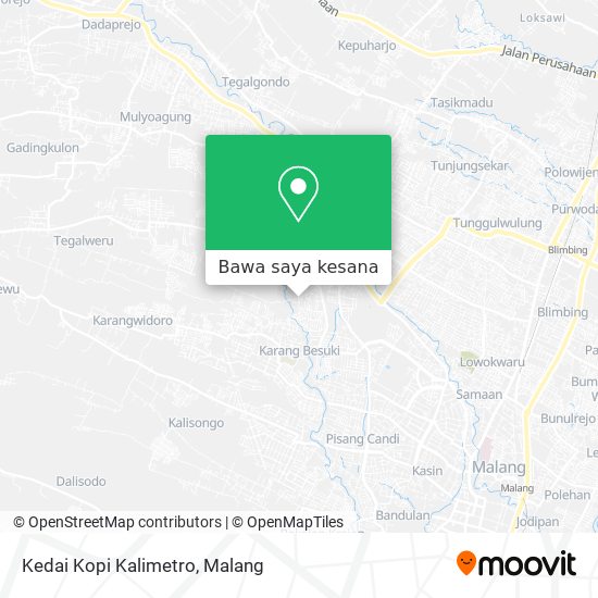 Peta Kedai Kopi Kalimetro