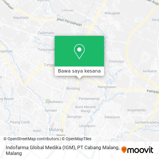 Peta Indofarma Global Medika (IGM), PT Cabang Malang