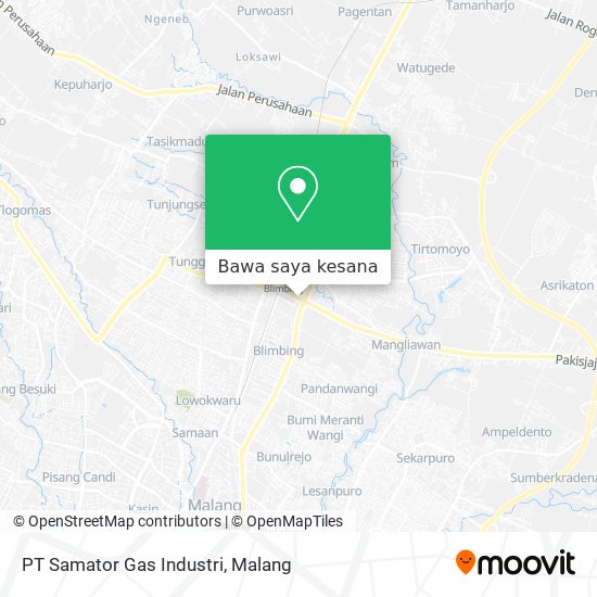 Peta PT Samator Gas Industri