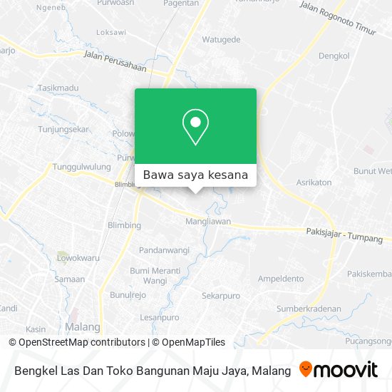 Peta Bengkel Las Dan Toko Bangunan Maju Jaya