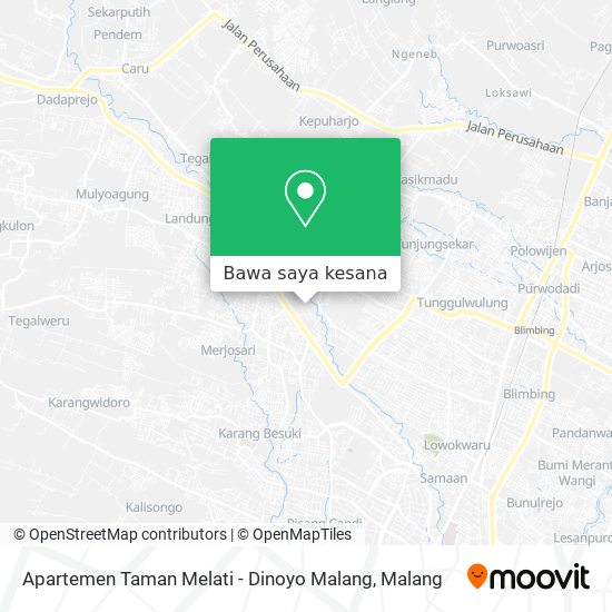 Peta Apartemen Taman Melati - Dinoyo Malang
