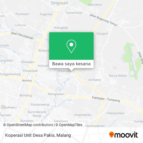 Peta Koperasi Unit Desa Pakis