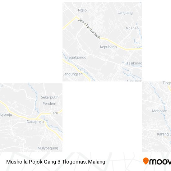 Peta Musholla Pojok Gang 3 Tlogomas
