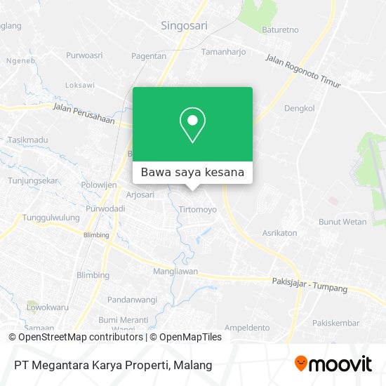 Peta PT Megantara Karya Properti