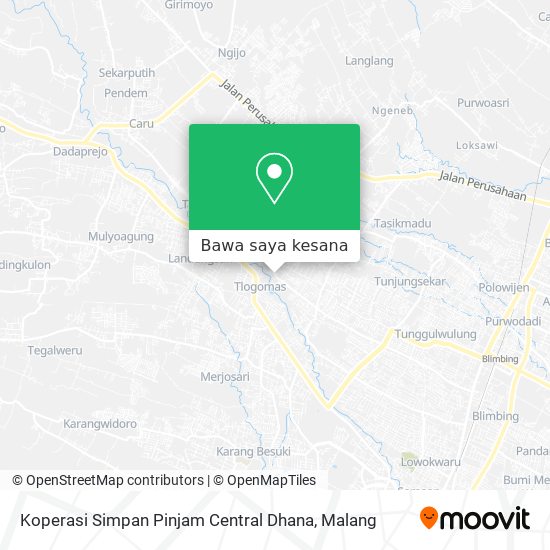 Peta Koperasi Simpan Pinjam Central Dhana