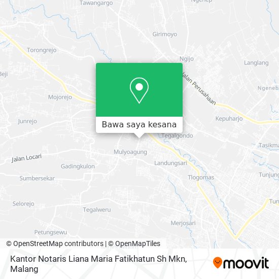 Peta Kantor Notaris Liana Maria Fatikhatun Sh Mkn