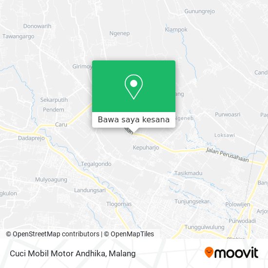 Peta Cuci Mobil Motor Andhika
