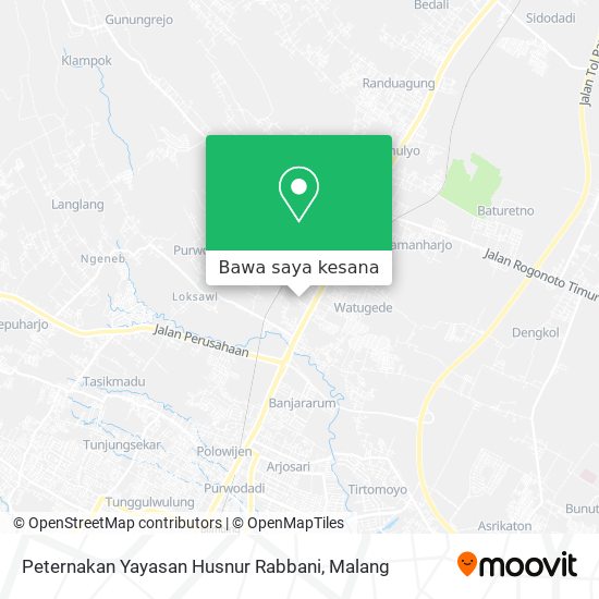 Peta Peternakan Yayasan Husnur Rabbani