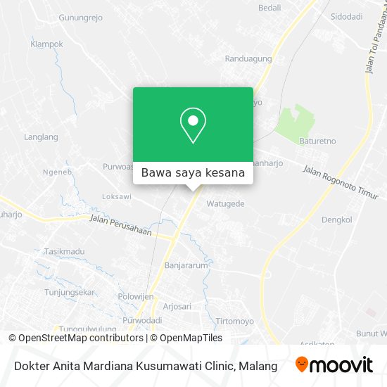 Peta Dokter Anita Mardiana Kusumawati Clinic