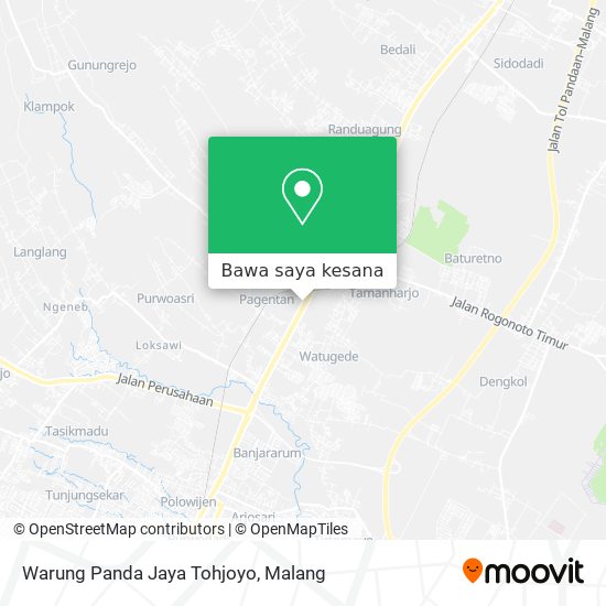 Peta Warung Panda Jaya Tohjoyo