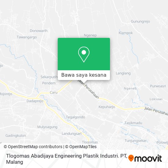 Peta Tlogomas Abadijaya Engineering Plastik Industri. PT