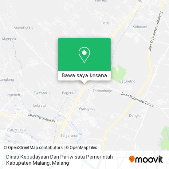 Peta Dinas Kebudayaan Dan Pariwisata Pemerintah Kabupaten Malang