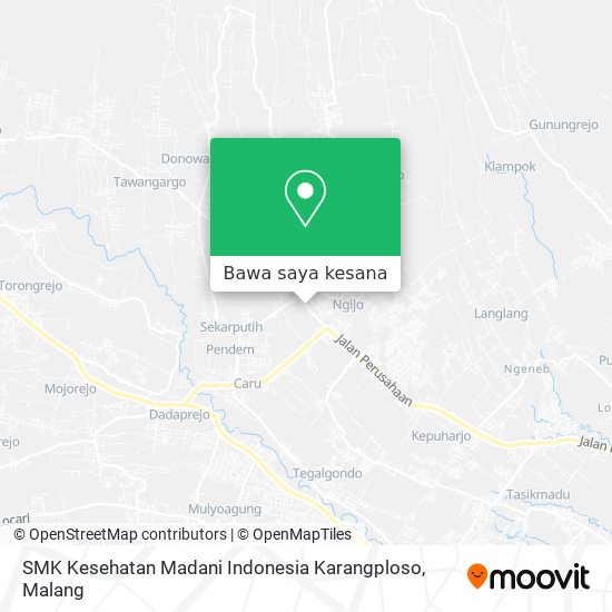 Peta SMK Kesehatan Madani Indonesia Karangploso