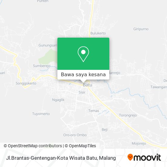 Peta Jl.Brantas-Gentengan-Kota Wisata Batu