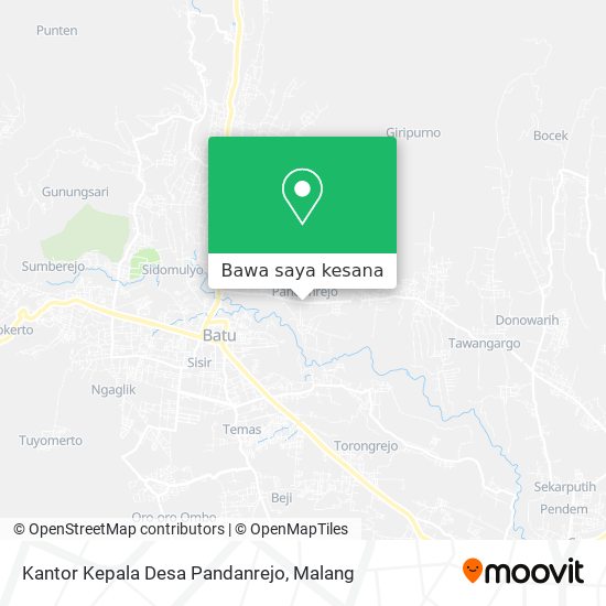 Peta Kantor Kepala Desa Pandanrejo