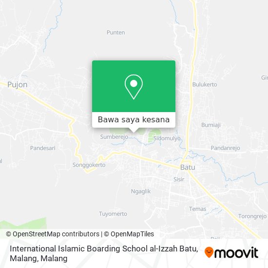Peta International Islamic Boarding School al-Izzah Batu, Malang