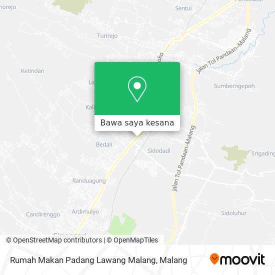 Peta Rumah Makan Padang Lawang Malang