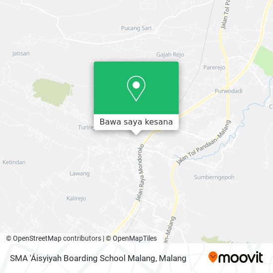 Peta SMA 'Áisyiyah Boarding School Malang