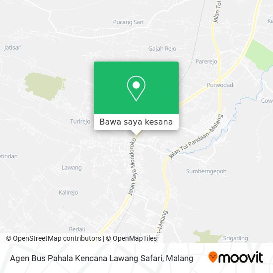 Peta Agen Bus Pahala Kencana Lawang Safari