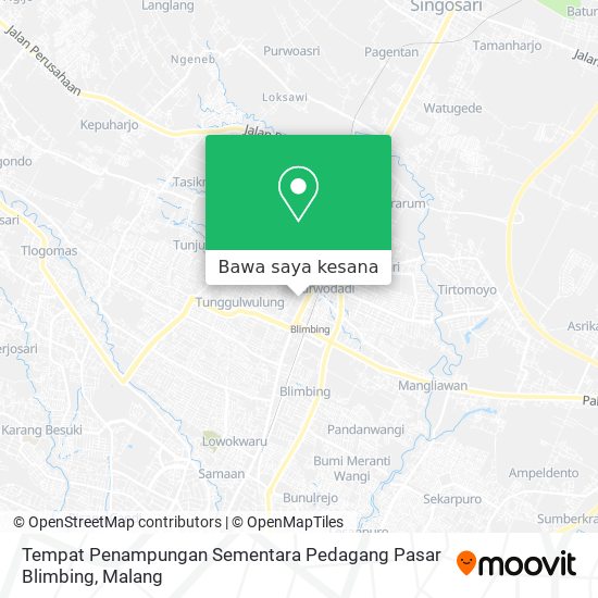 Peta Tempat Penampungan Sementara Pedagang Pasar Blimbing