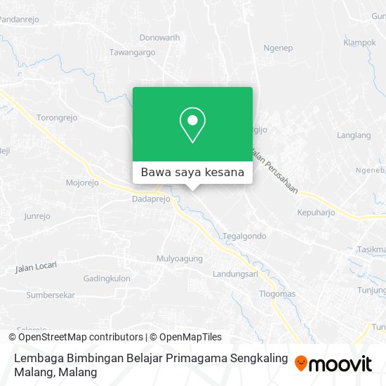 Peta Lembaga Bimbingan Belajar Primagama Sengkaling Malang