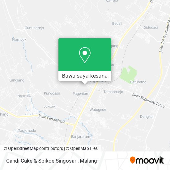 Peta Candi Cake & Spikoe Singosari