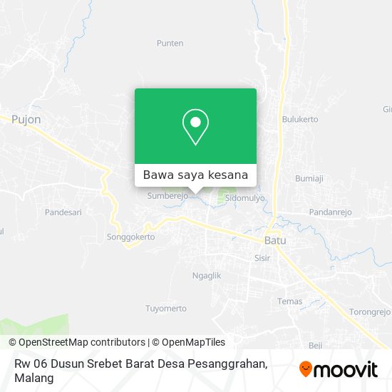 Peta Rw 06 Dusun Srebet Barat Desa Pesanggrahan