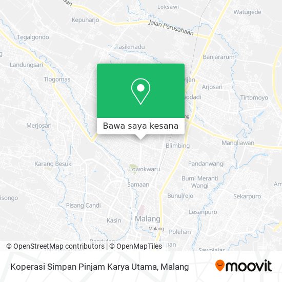 Peta Koperasi Simpan Pinjam Karya Utama