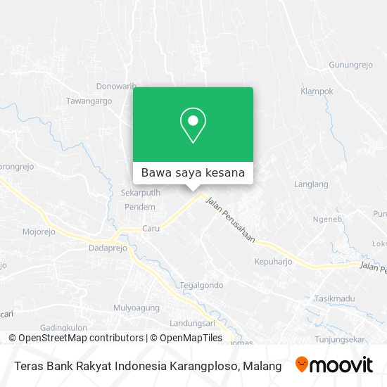 Peta Teras Bank Rakyat Indonesia Karangploso
