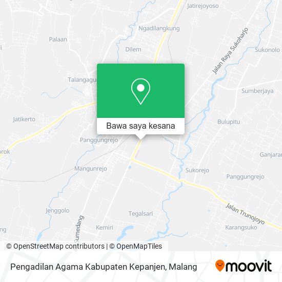Peta Pengadilan Agama Kabupaten Kepanjen