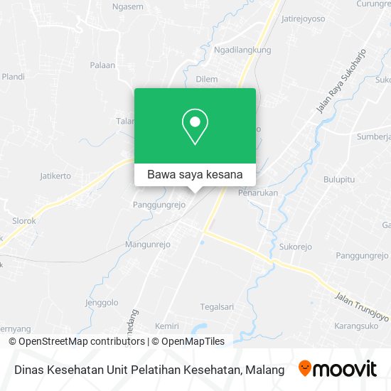Peta Dinas Kesehatan Unit Pelatihan Kesehatan