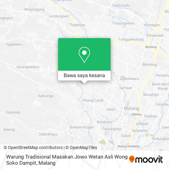 Peta Warung Tradisional Masakan Jowo Wetan Asli Wong Soko Dampit