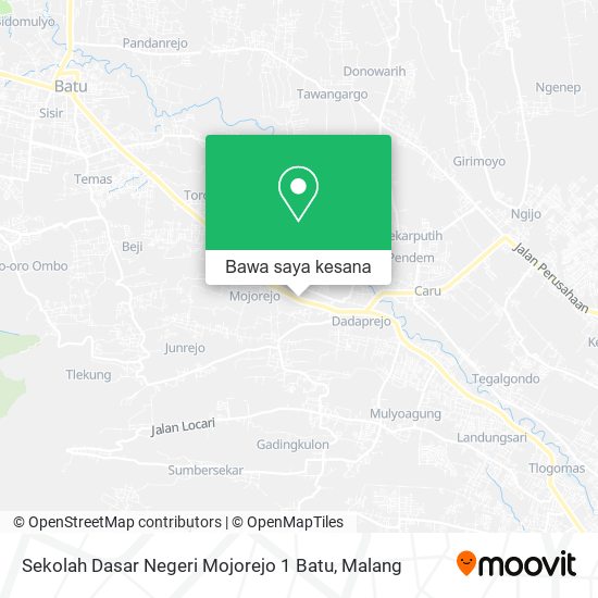 Peta Sekolah Dasar Negeri Mojorejo 1 Batu