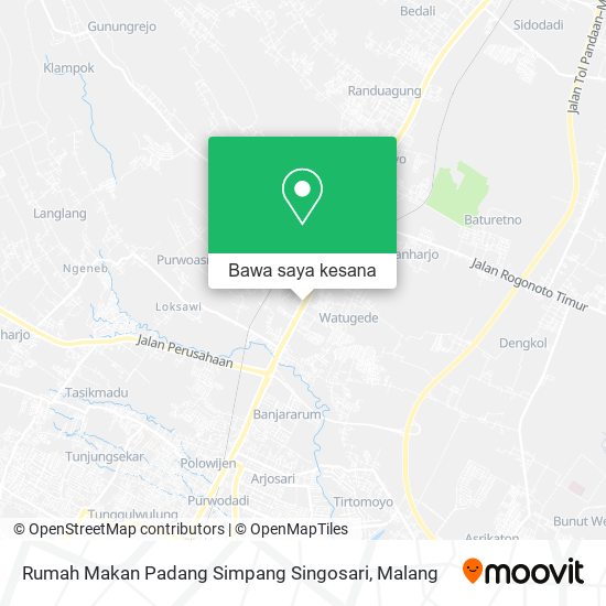 Peta Rumah Makan Padang Simpang Singosari