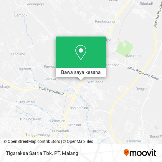 Peta Tigaraksa Satria Tbk. PT