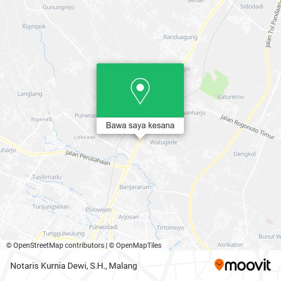 Peta Notaris Kurnia Dewi, S.H.