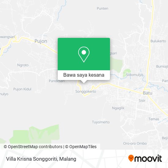 Peta Villa Krisna Songgoriti